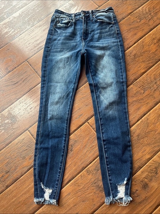 KanCan Denim - KanCan Dark Indigo Distressed Skinny Jeans - Size 25